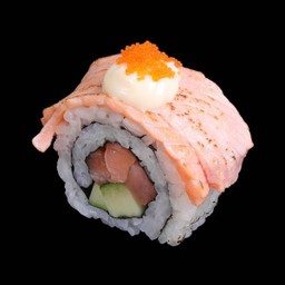 เบิร์นแซลมอนโรลไข่กุ้งมาโย