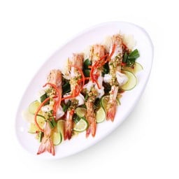 กุ้งแชบ๊วยนึ่งพริกมะนาว