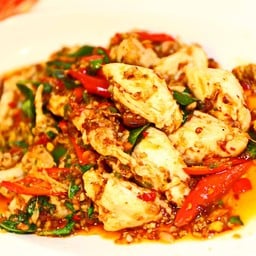 เนื้อปูผัดพริกขี้หนูสวน