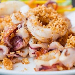 กุ้ง+หมึกกระเทียม