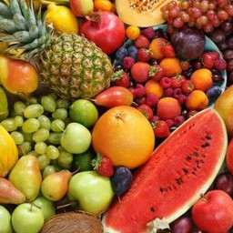 Fresh Fruit ข้าวและผลไม้สดปั่น