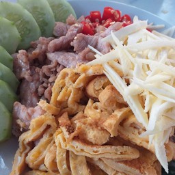 อาหารตามสั่ง ร้านเจ้หมวย เจ้าเก่า รุ่งโรจน์ นาเกลือ