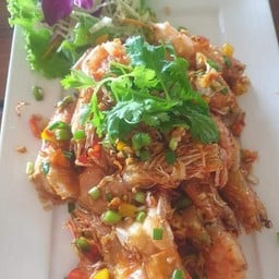 กุ้งเเชบ๊วยทอดเกลือ