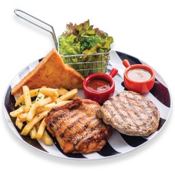 H พอร์คลอยน์ + สไปซี่ชิกเก้น