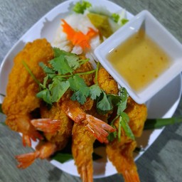 กุ้งชุปแป้งทอด