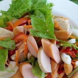 ยำหมูยอ+ใส้กรอก