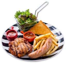 D สไปซี่ชิกเก้น + เปปเปอร์ซอสเซจ