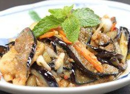 มะเขือม่วงผัดเต้าเจี้ยว