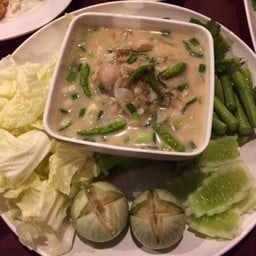 กุ้งหลน+ผักสด