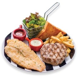 I พอร์คลอยน์ + สเต็กปลาดอลลี่