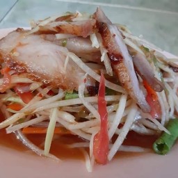 ส้มตำคอหมูย่าง