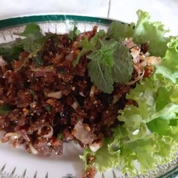 ลาบปลาดุกทอด