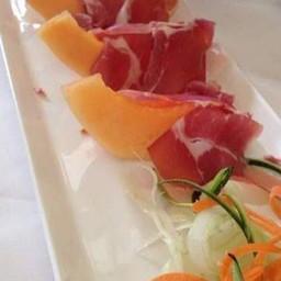 Parma ham with imported melon