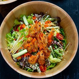 สลัดกุ้งทอด