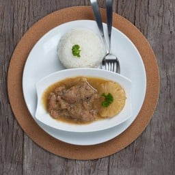ข้าวหมูอบสับปะรด
