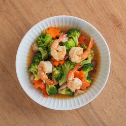 บร็อคโคลี่ผัดกุ้ง