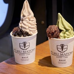 Matcha Soft Cream with Matcha Jelly and Red Bean##1