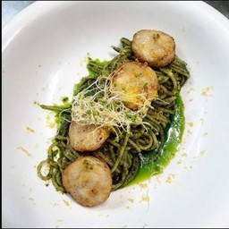 Scallops Pesto Pasta