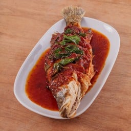 ปลากระพงราดพริก