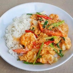 ข้าวกุ้งผัดผงกะหรี่ 