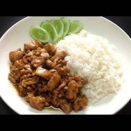 ข้าวราดผัดกระเทียม