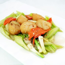 หอยเชลล์ ผัดเต้าเจี้ยว