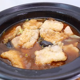 เนื้อปลาเก๋า อบหม้อดิน