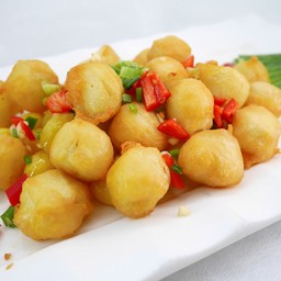 เต้าหู้คั่วแปะก๊วยพริกเกลือ