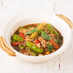 มะเขืออบหมูสับ Stew Eggplant and Minced Pork