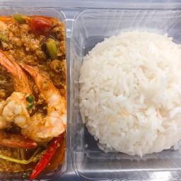 ข้าวราดผัดผงกระหรี่