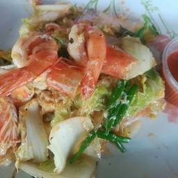 สุกี้แห้งกุ้ง