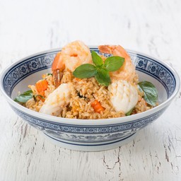 ข้าวผัดซีฟู้ดชัมบอล์ Seafood Sambal Fried Rice