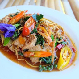 ปลากะพงผัดฉ่า