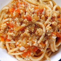 สปาเก็ตตี้อิตาเลี่ยนซอสไก่ Italian spaghetti chicken