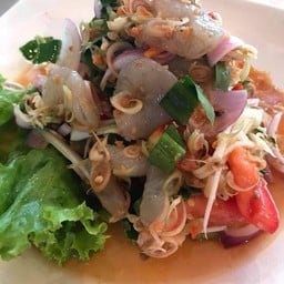 ยำตะไคร้กุ้งสด