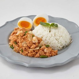 ข้าวหน้ามันกุ้งพริกขี้หนูสด