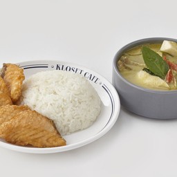 ข้าวแกงเขียวหวานแซลมอน