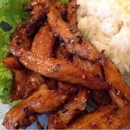 เนื้อแดดเดียวราดข้าว