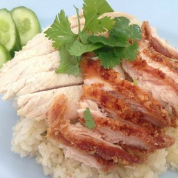 ข้าวมันไก่ต้ม+ไก่ทอด