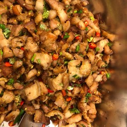 ซี่โครงหมูผัดพริกแกงใต้