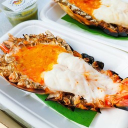 กุ้งแม่น้ำเผาไซส์3ตัว/โล 1ตัว