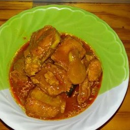 แกงคั่วซี่โครงหมูข่าอ่อน