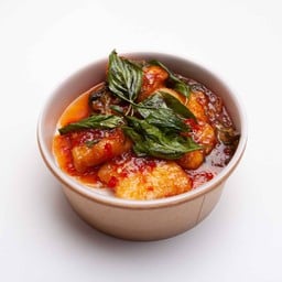 เนื้อปลากะพงพริกสามรสราดข้าว