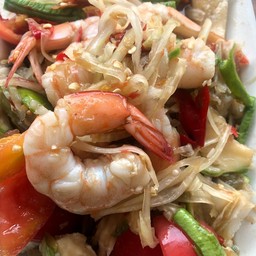 ส้มตำกุ้งสุกปูปลาร้า