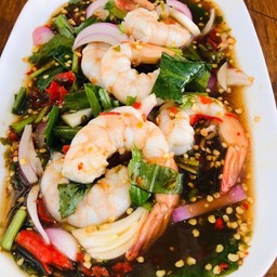 ยำกุ้งสุกปลาร้า