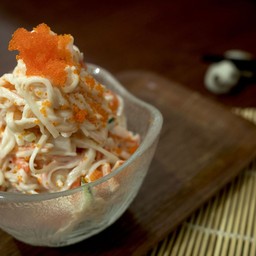 ปูอัดสไลด์คลุกไข่กุ้ง