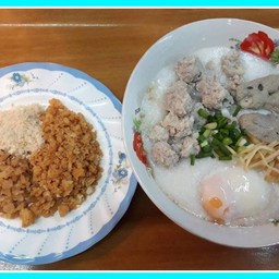 โจ๊กโบราณ+หมูตับ+ไข่