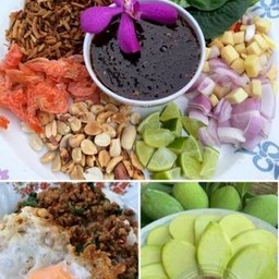 เมืองทิพย์ - มะม่วงน้ำปลาหวาน,ผัดกะเพรา