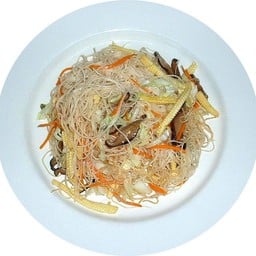 ผัดหม่ี่ฮ่องกงมังสวิรัติ