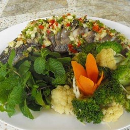 ปลาช่อนนึ่งลุยสวน